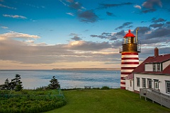 Sunset by Weathered West Quoddy Head Lighthouse